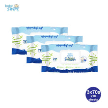 Load image into Gallery viewer, babySWIPE Biodegradable Organic Bamboo Baby Wipes
