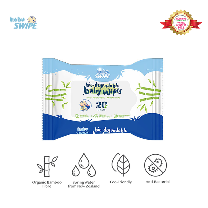 babySWIPE Biodegradable Organic Bamboo Baby Wipes